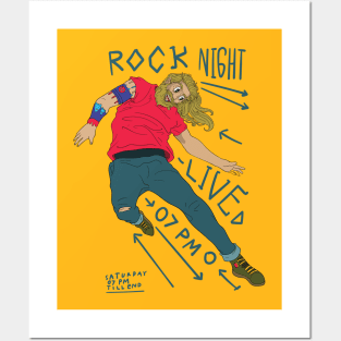 Rock night live Posters and Art